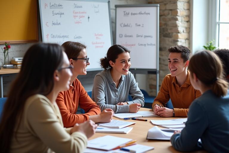 Cours de conversation française en groupe
