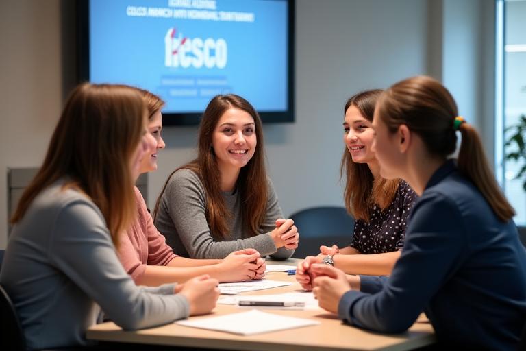 Cours de français intermédiaire en groupe